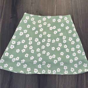 Floral Green Skirt